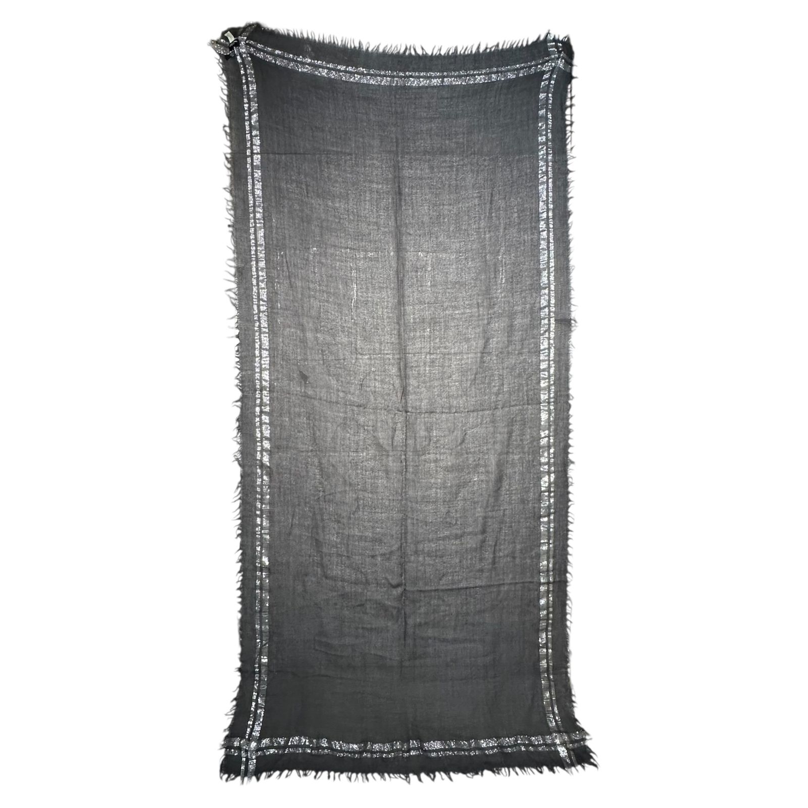 tricot COMME des GARCONS トリココムデギャルソン Silver Line Waffle Wool Stole シルバー ライン ワッフル ウール ストール TP-K401 グレー×シルバー マフラー