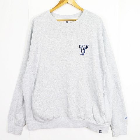 サンパース THUMPERS BROOKLYN NYC USA スウエットシャツ 裏起毛 XL ライトグレー 2sa6283