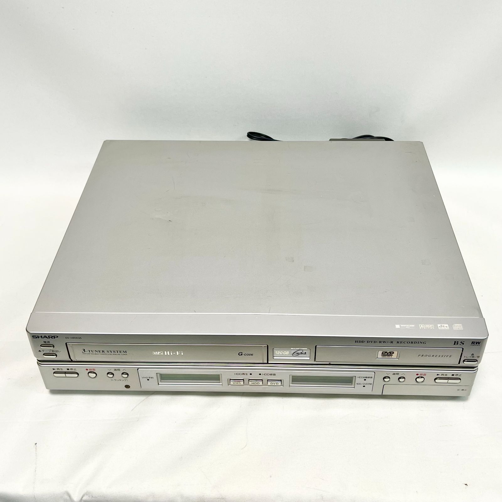 SHARP DV-HRW35 VHS DVD レコーダー HDD 120 シャープ 本体のみ 動作確認済み - メルカリ