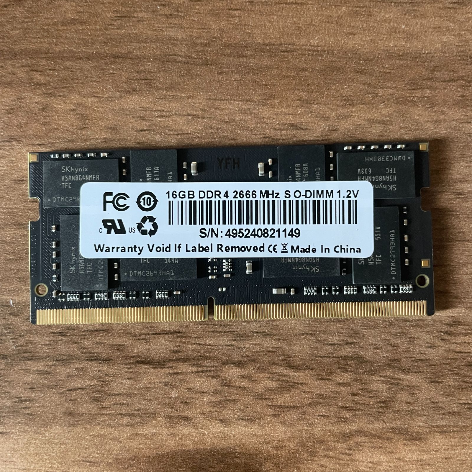 SKhynix DDR4 16GB 2666V 4枚 64GB ノートパソコン用メモリ