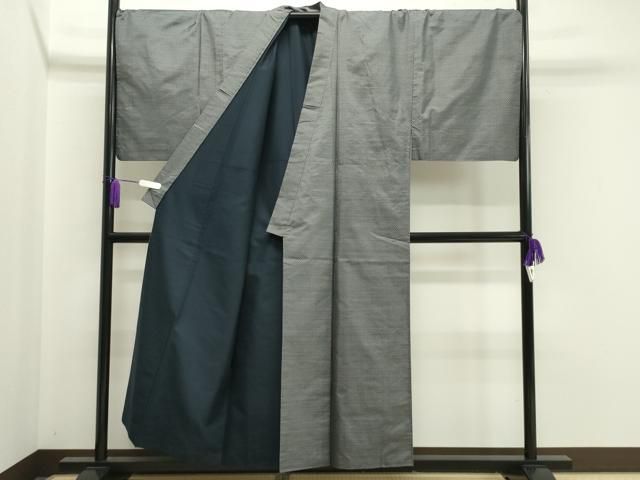 平和屋着物●男性 本場大島紬 アンサンブル 亀甲柄 キングサイズ 正絹 CAAY8222gh