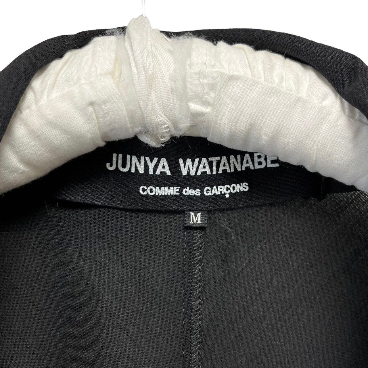 JUNYA WATANABE ジュンヤワタナベ 04SS ウールポリエステルカットオフデザインジャケット JM-J017 M ブラック 3480 GULLKHAN_COM