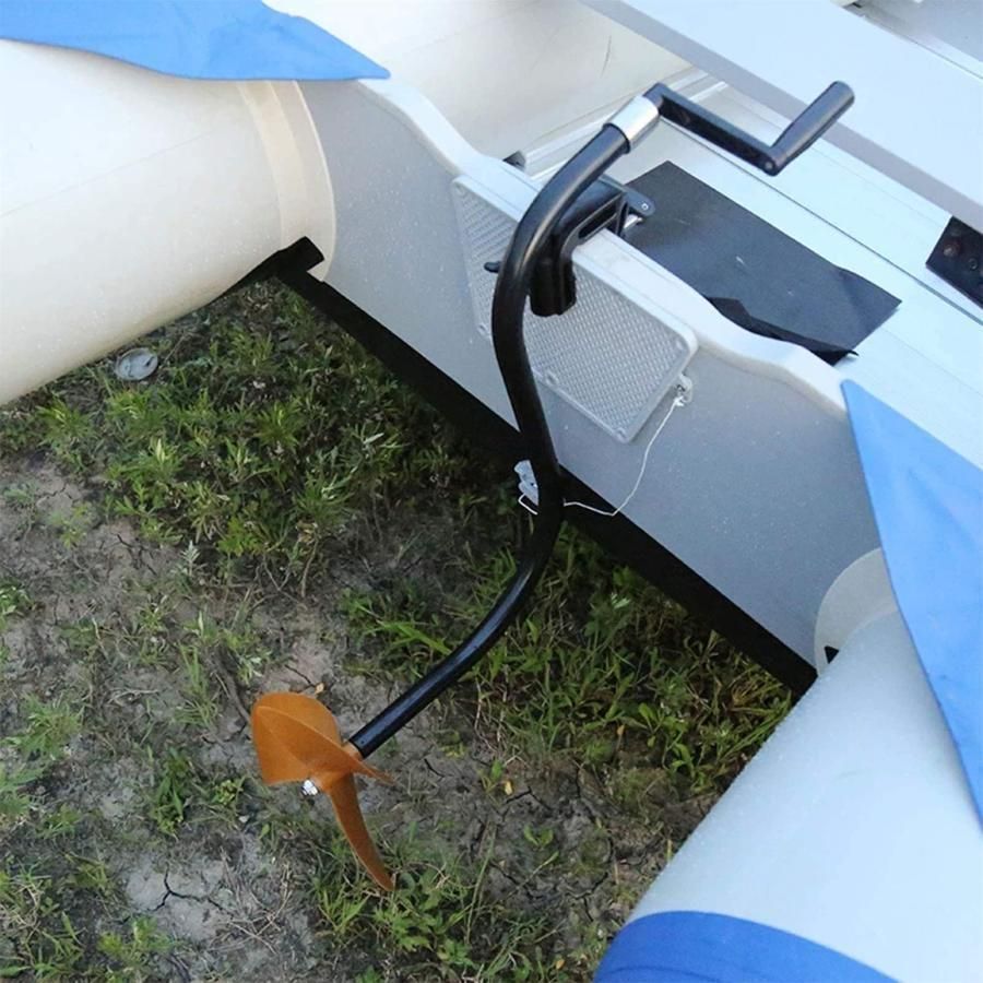 手回し船外機、手回しボートプロペラ、船外機トローリングモーター、小型軽量インフレータブルポンツーンボートカヤック用