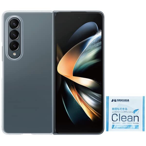 【新品・即対応】Galaxy Z Fold4 5G ケース 純正 クリアエッジカバー Clear Edge Cover EF-QF936 海外純正品 スマホクリーナー セット