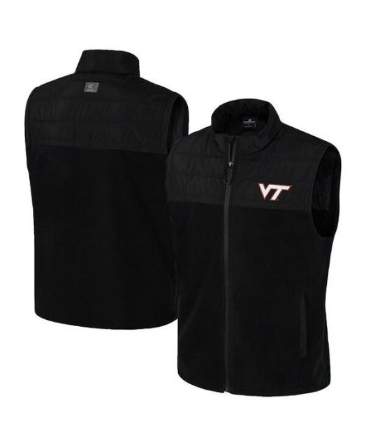 【送料無料】 コロシアム メンズ ベスト トップス Men's Black Virginia Tech Hokies Block The Sun Full-Zip Vest Black
