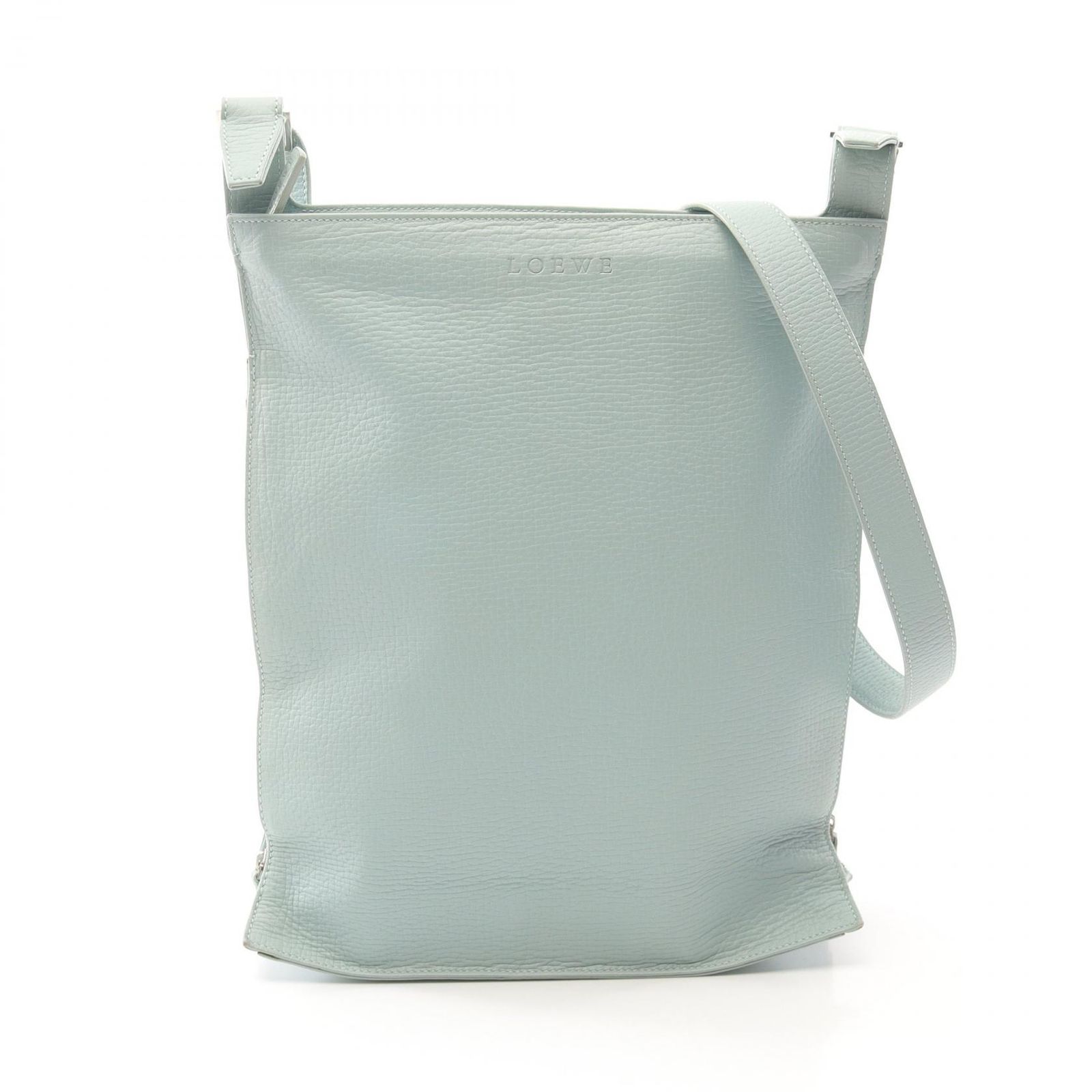 ロエベ LOEWE ショルダーバッグ ライトブルー レザー ショルダーバッグ 