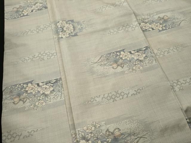 平和屋着物○本場大島紬 9マルキ 霞吉祥花鳥文 正絹 逸品 CAAR8047vf