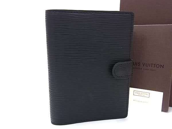 LOUIS VUITTON ルイヴィトン R20052 エピ アジェンダPM 6穴式 手帳カバー スケジュール帳 アドレス帳 ブラック系 FG6534