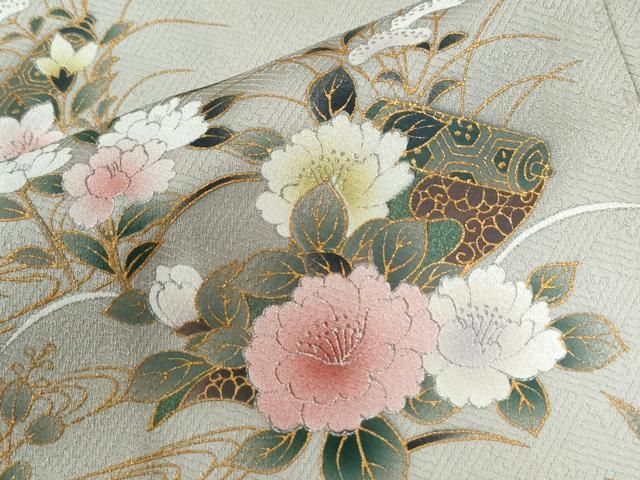 平和屋着物○訪問着 立波草花絵巻文 金彩 正絹 逸品 CAAU2642yc - メルカリ