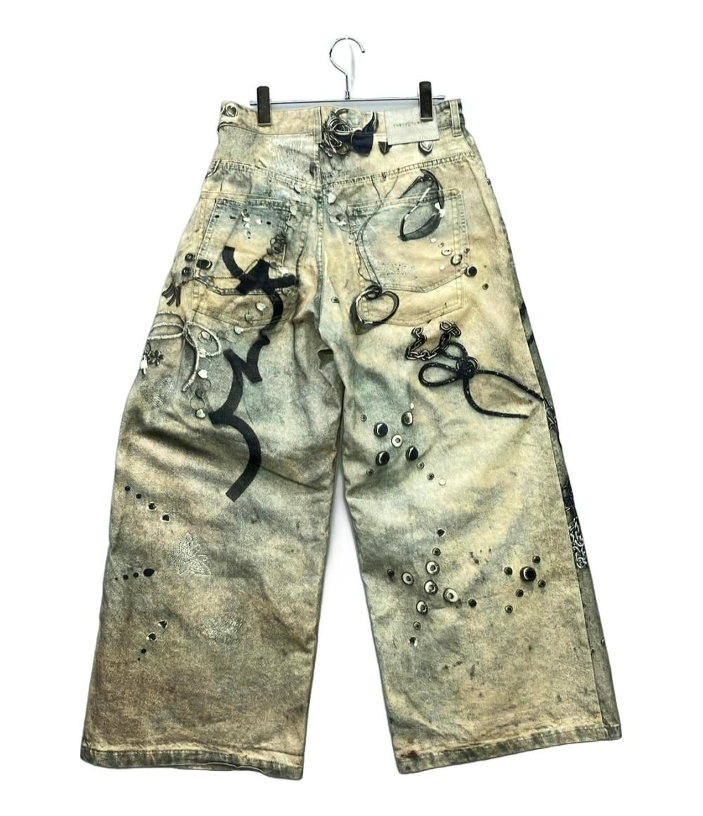 ザレッドスレッド デニムパンツ 装飾プリント TR33538 レディース SIZE F M THEREDTHREAD