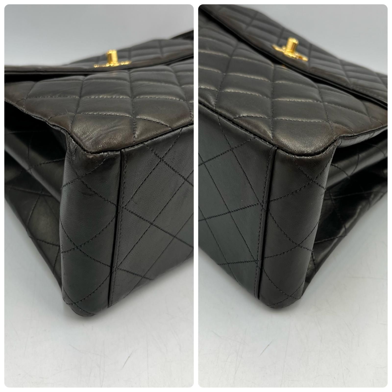 CHANEL マトラッセ ハンドバッグ ブラック マトラッセ トップハンドル フラップ バッグ ブラック 黒[A92236