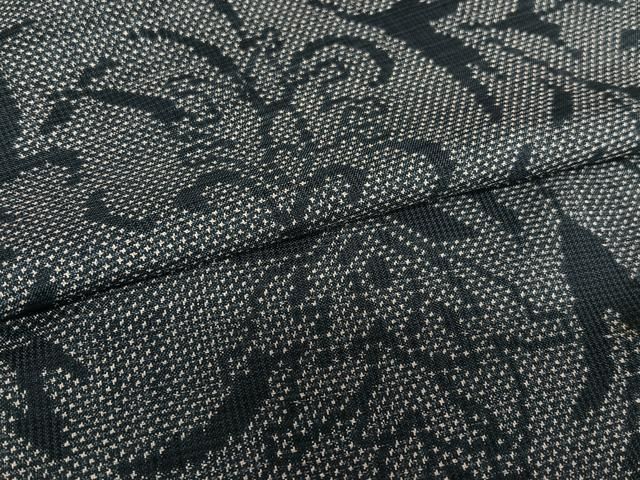 平和屋着物○本場大島紬 一元7マルキ 更紗花文 高島屋扱い 正絹 逸品