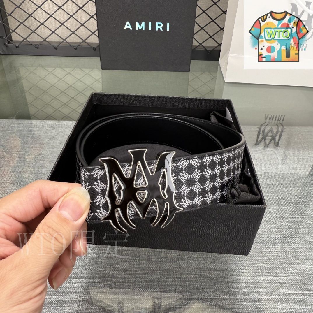 AMIRI レザーベルト　100㎝ AMIRI MA レザーベルト 4cm (AMIRI/ベルト) 98603719【BUYMA】