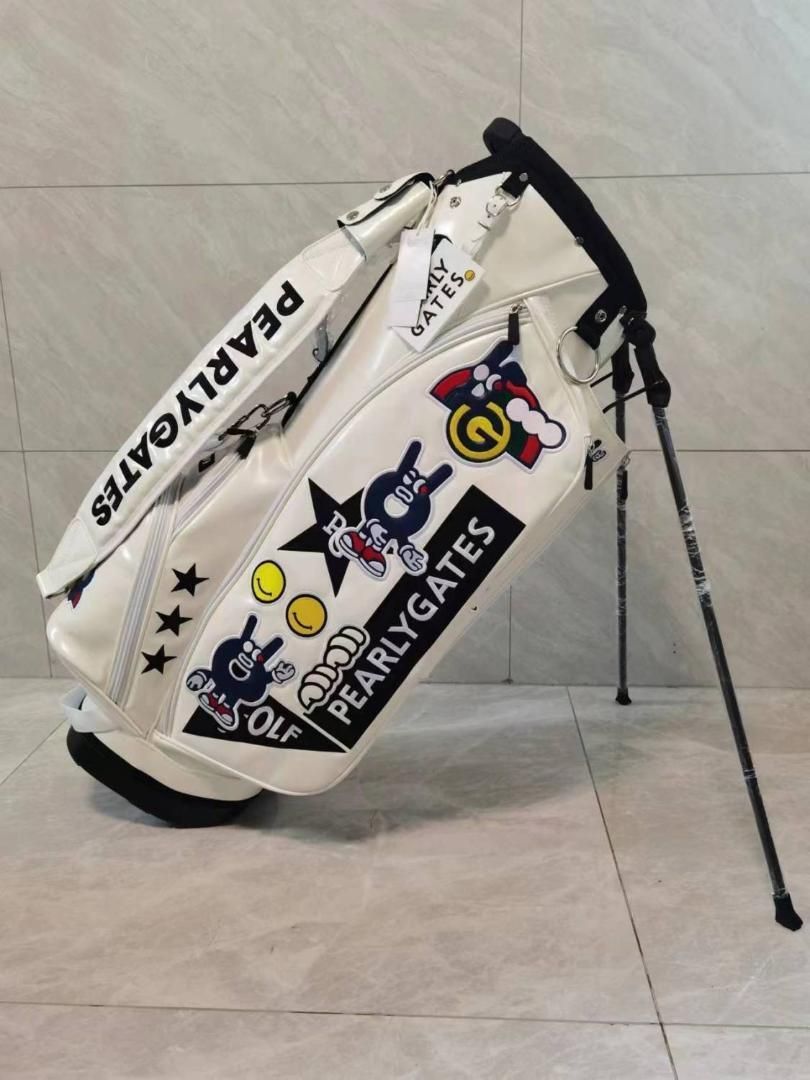PEARLY GATES ゴルフバッグ スタンド付き男女兼用 ホワイト