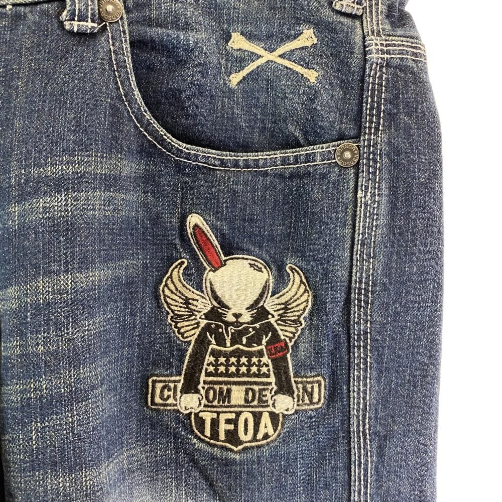 中古】VANSON T.F.O.A デスラビット＆ロゴ刺繍デニムパンツ サイズ36 