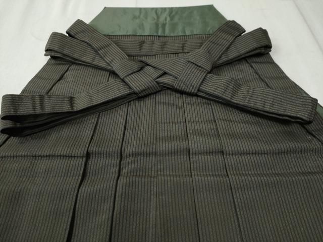 平和屋着物●男性 馬乗り袴 縞 正絹 CAAW8130yc