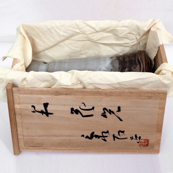 萩焼・萩窯・玉俤山・野坂康起・耳付花入・一輪挿し花瓶・No.190411