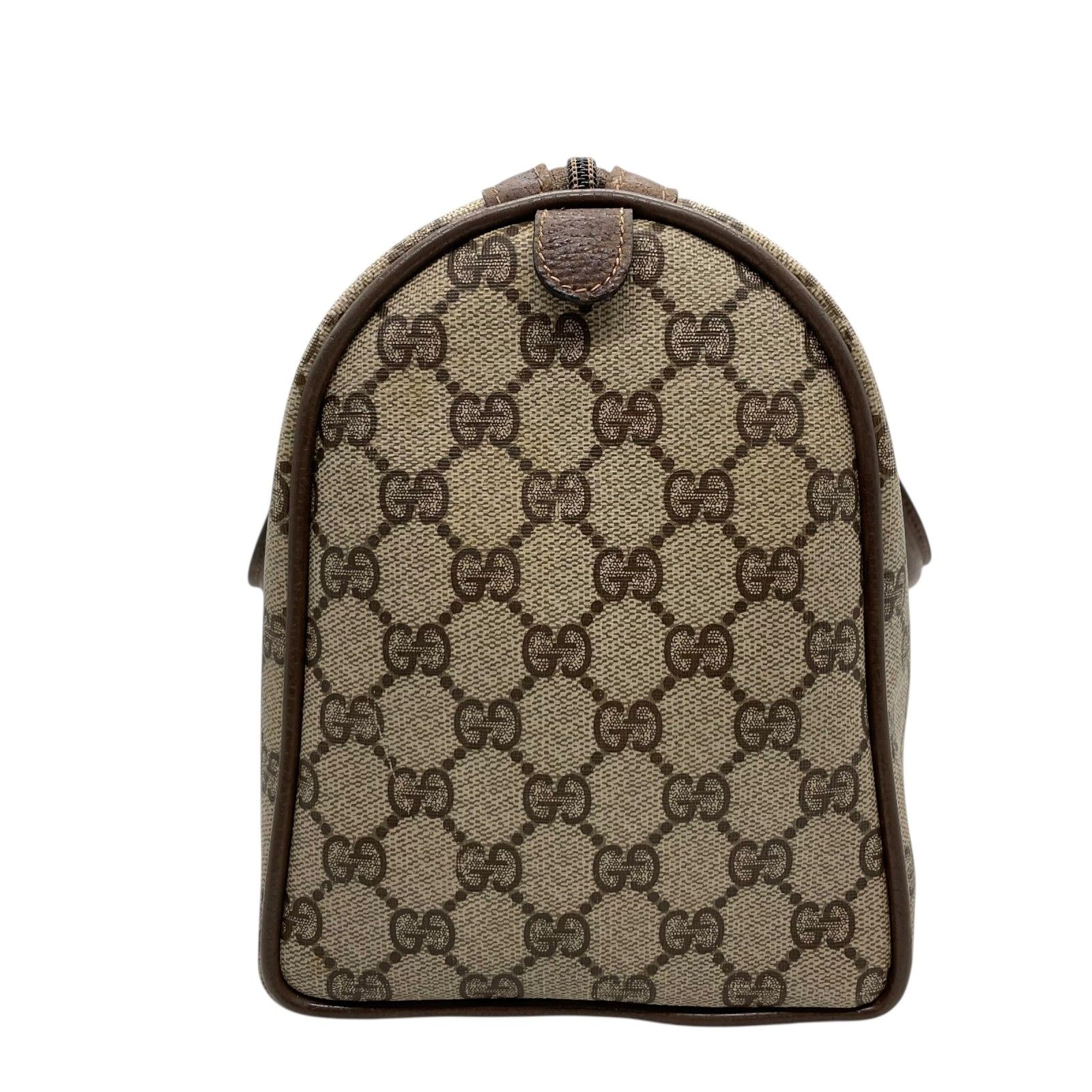 GUCCI アンティーク ボストンバッグ シェリーライン GG スプリーム オールドグッチ 鍵付きボストンバッグ シェリーライン GG