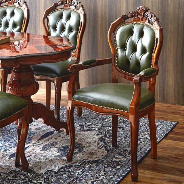 ☆秋のお買得セール中!☆ イタリア製 クラシック ダイニング アーム