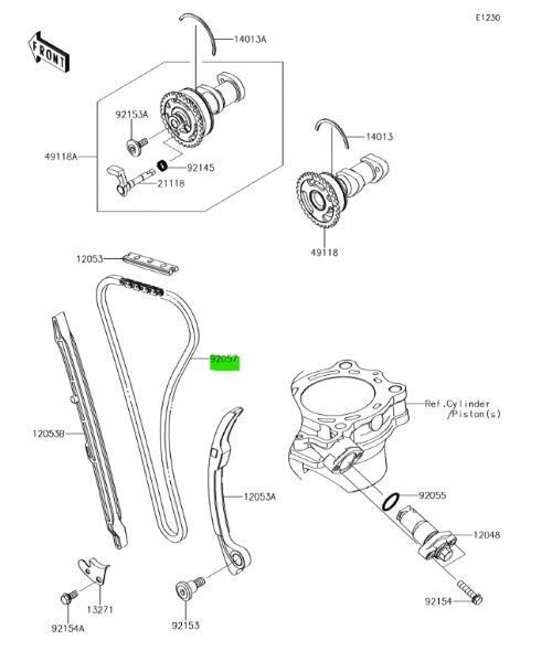 カワサキ KX250 レバー Lever - Comp 13236-0813 KAWASAKI 純正