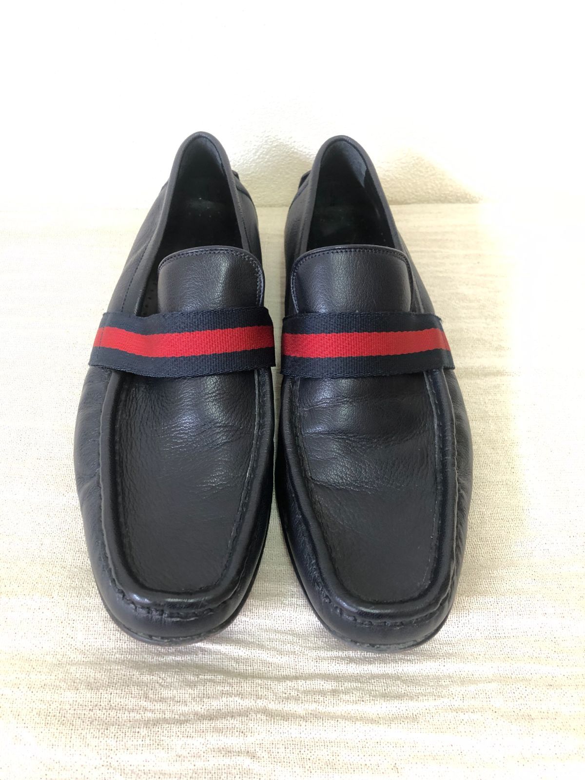 【GUCCI】■ グッチシェリードライビングシューズ 386140 1/2 Ｅレザー メンズ  靴箱付き■