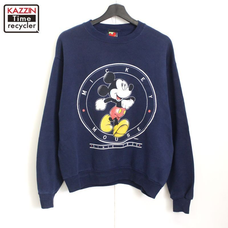 90s USA製 vintage ミッキーマウス Mickey Mouse スウェット トレーナー メンズ 表記Mサイズ