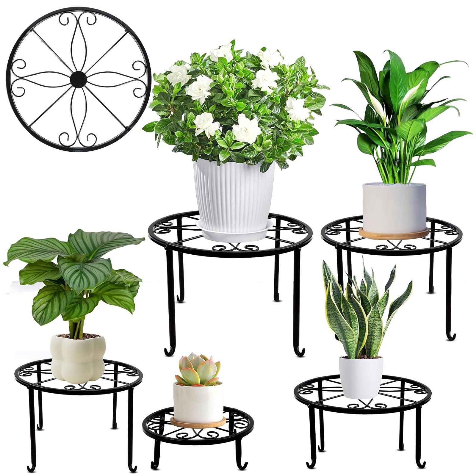 フラワースタンド 2段 通販 - ディノス MJKQ9 フラワースタンド３段 ブラック フラワーラック アイアン 多肉植物 棚 花台 園芸ラック ガーデン スタイル2 鉢植え