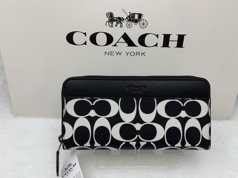 コーチ 長財布 COACH 財布 メンズ  人気 高級感 プレゼント 贈り物 ギフト シグネチャー ロング ジップ 新作 新品 未使用 ファッション CP231 A338Z-25