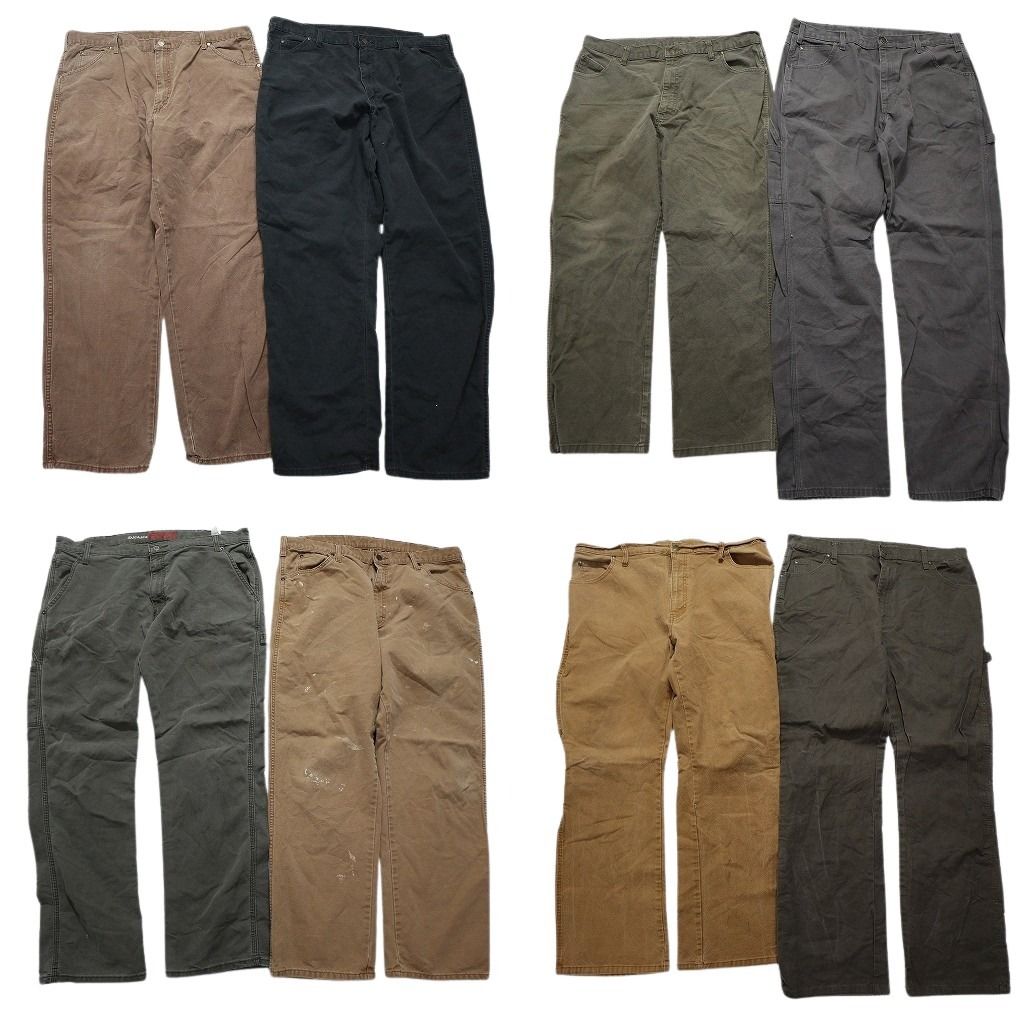 古着卸 まとめ売り ディッキーズ Dickies ダック ペインター パンツ 8枚セット メンズ 38 |40 ワーク ハンマーループ 古着 NB9807
