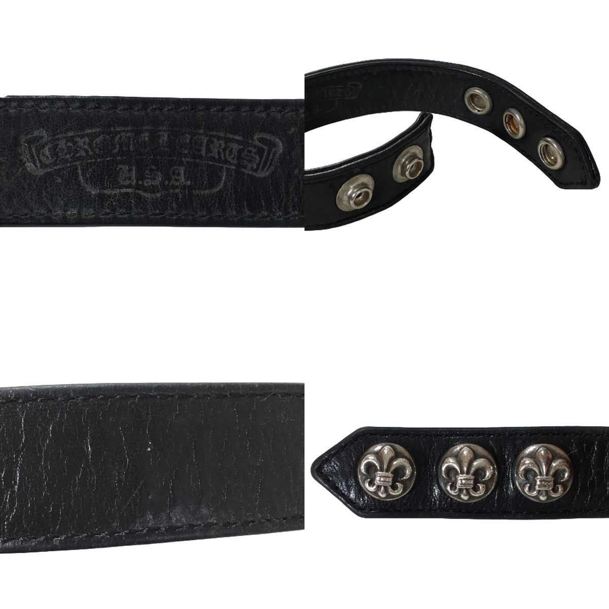 良品 クロムハーツ CHROME HEARTS ブレスレット 3ボタン2スナップ