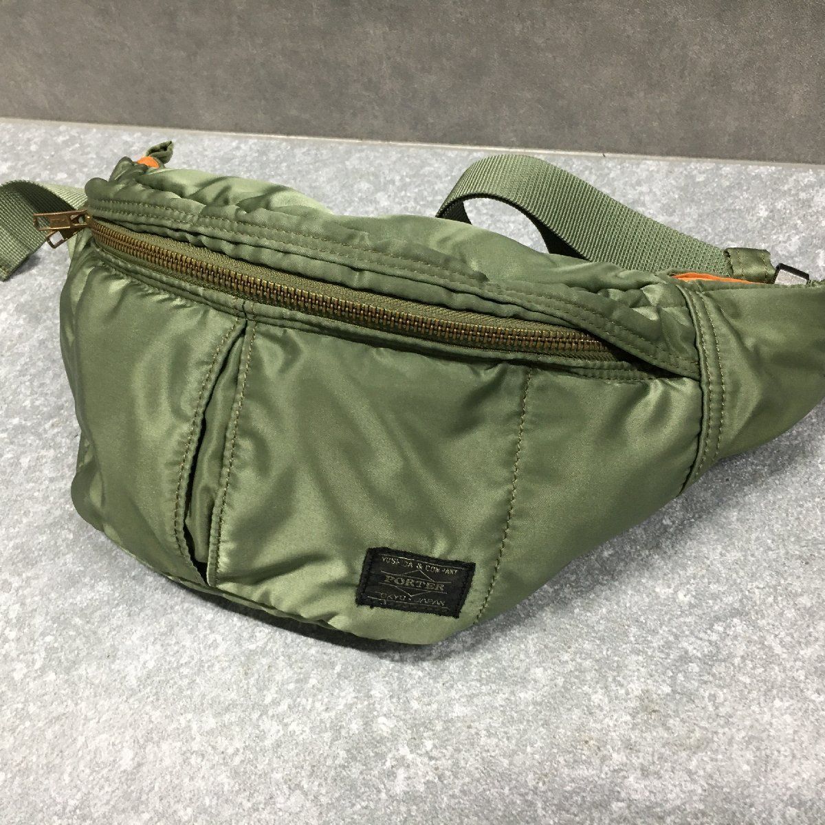 ◎J332 PORTER タンカーウエストバッグ セージグリーン PORTER TANKER 