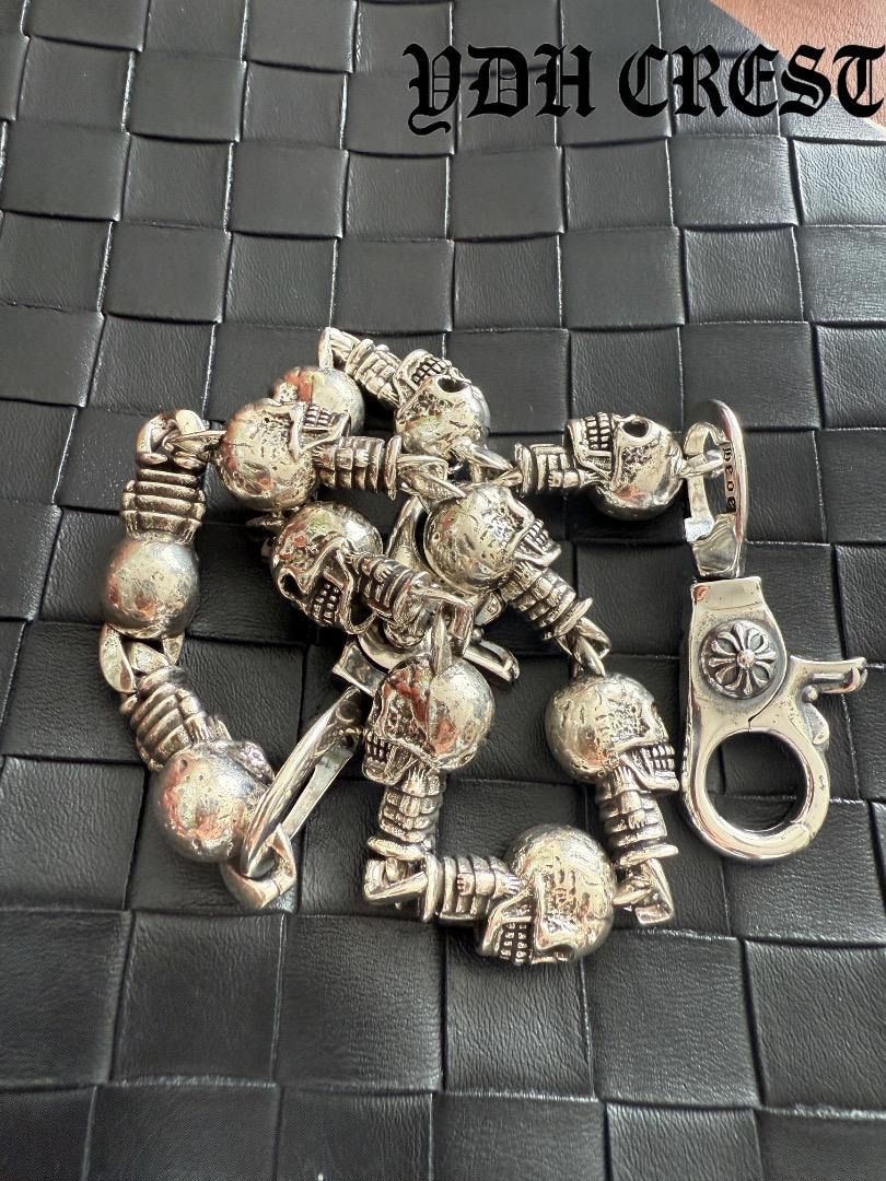 スカルクロスバイカーウォレットチェーン