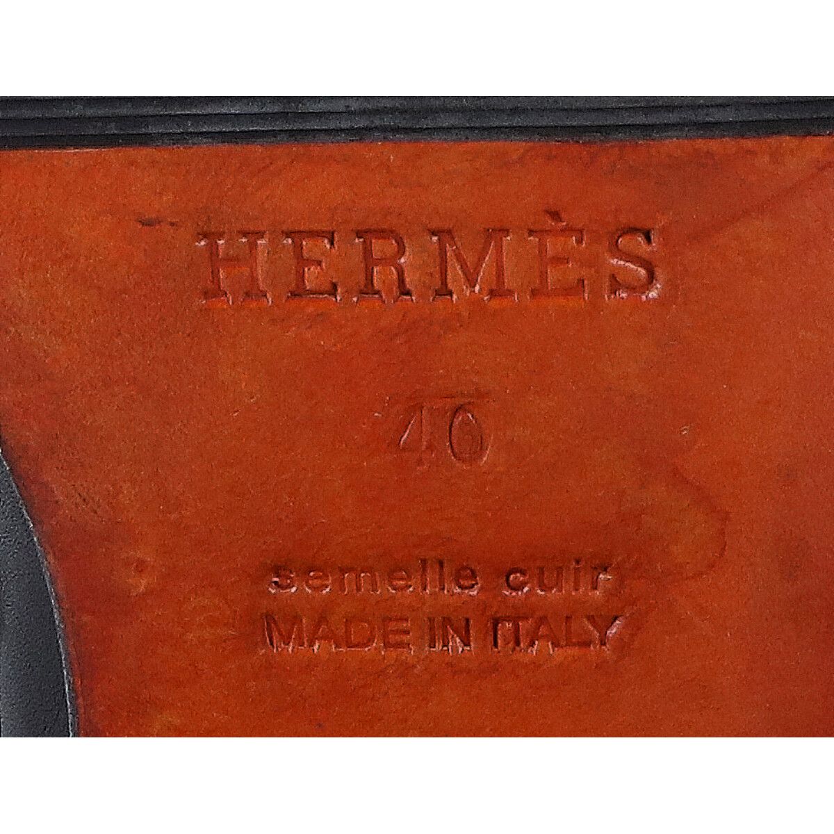 HERMES エルメス レザー サイドジップ ブーツ/ 40 - メルカリ