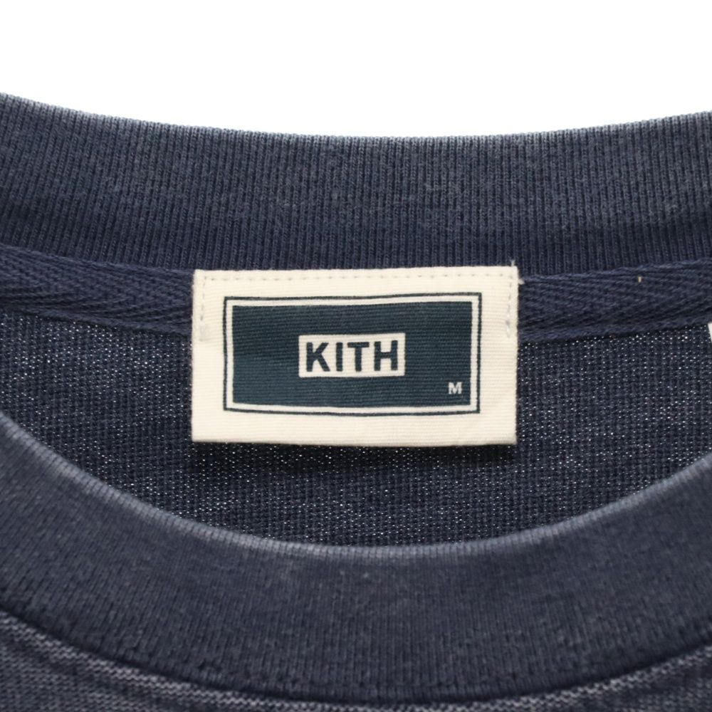 KITH キス☆ガーメントウォッシュ加工ロゴクルーネックスウェット 