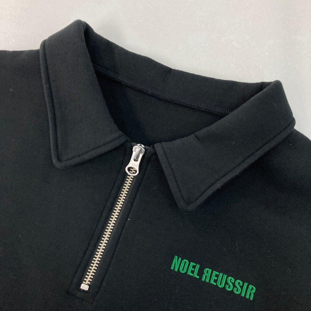 サイズ：2 NOEL REUSSIR ノエルレシール  襟付きハーフジップトレーナー  ブラック系 [240101469928] ゴルフウェア メンズ ストスト サイズ：2 NOEL REUSSIR ノエルレシール 襟付きハーフジップ