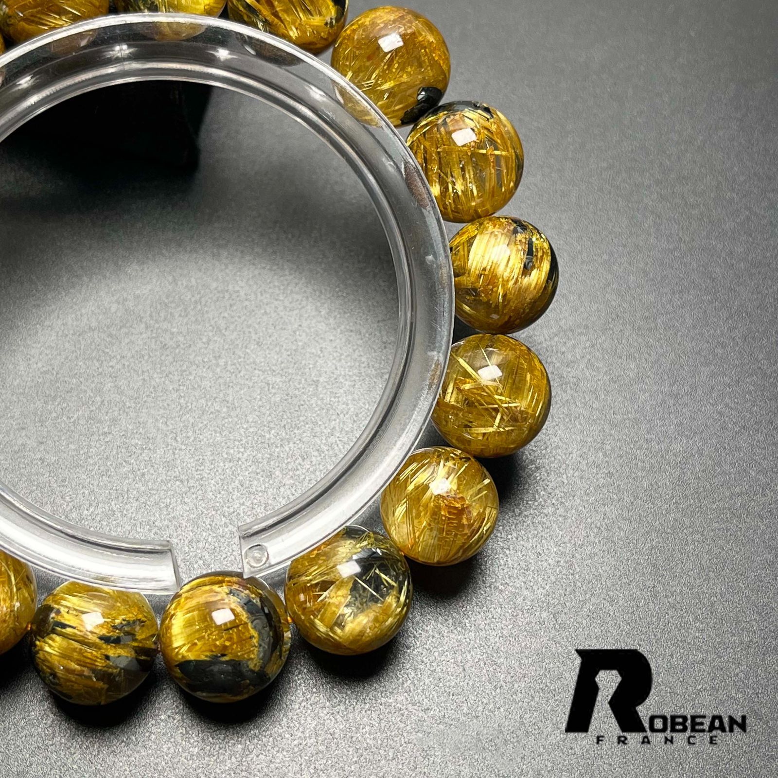 夢色 EU製 定価11万円☆ROBEAN・タイチンルチル☆黄金針水晶 ゴールド