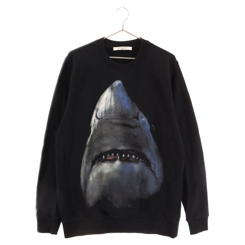 GIVENCHY (ジバンシィ) CUBAN SHARK PRINT SWEAT BM704C3Y0V シャークプリント クルーネックスウェットトレーナー  ブラック - メルカリ