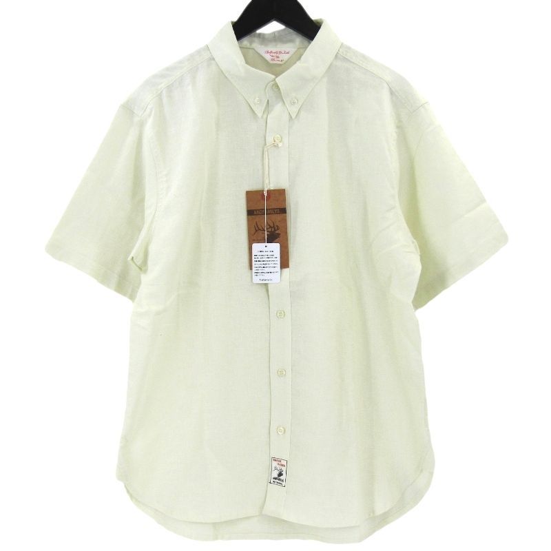 ♥ ANDFAMILYS アンドファミリー C.L.B.D S|S SHIRTS SHS-2506814 半袖ボタンダウンシャツ ホワイト 白 L タグ付き 65008580