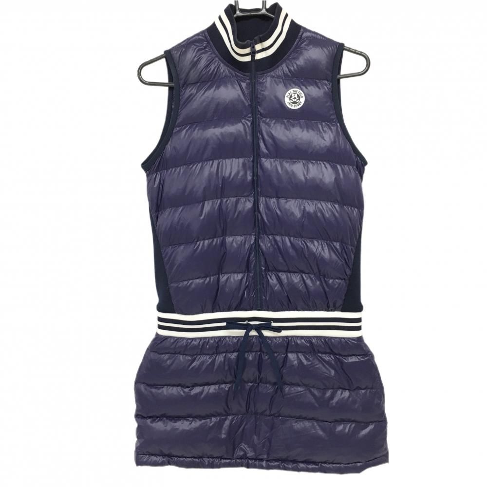 SALE価格【美品】ジャックバニー 半袖ハイネックワンピース ネイビー