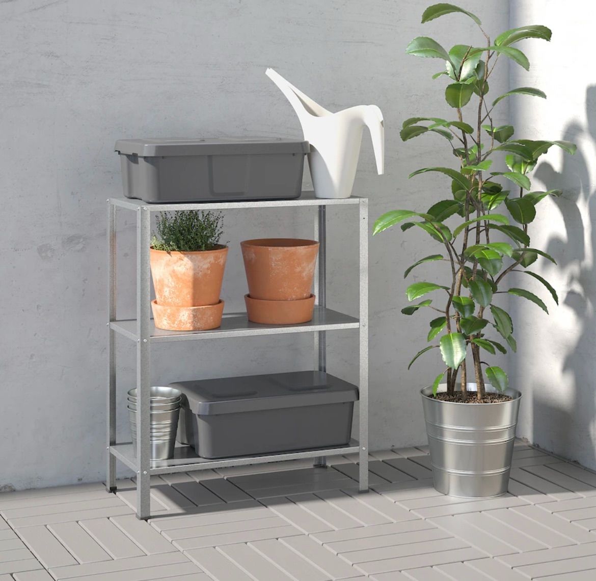 IKEA ヒュッリス 2台セット シェルフユニット 棚 60×27×74 愛木屋