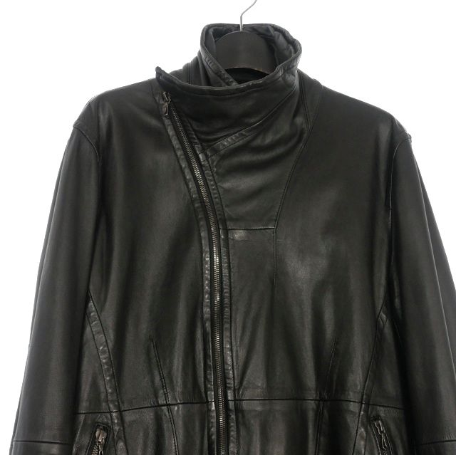 ユリウス JULIUS 23AW ジャットネック レザーライダースジャケット