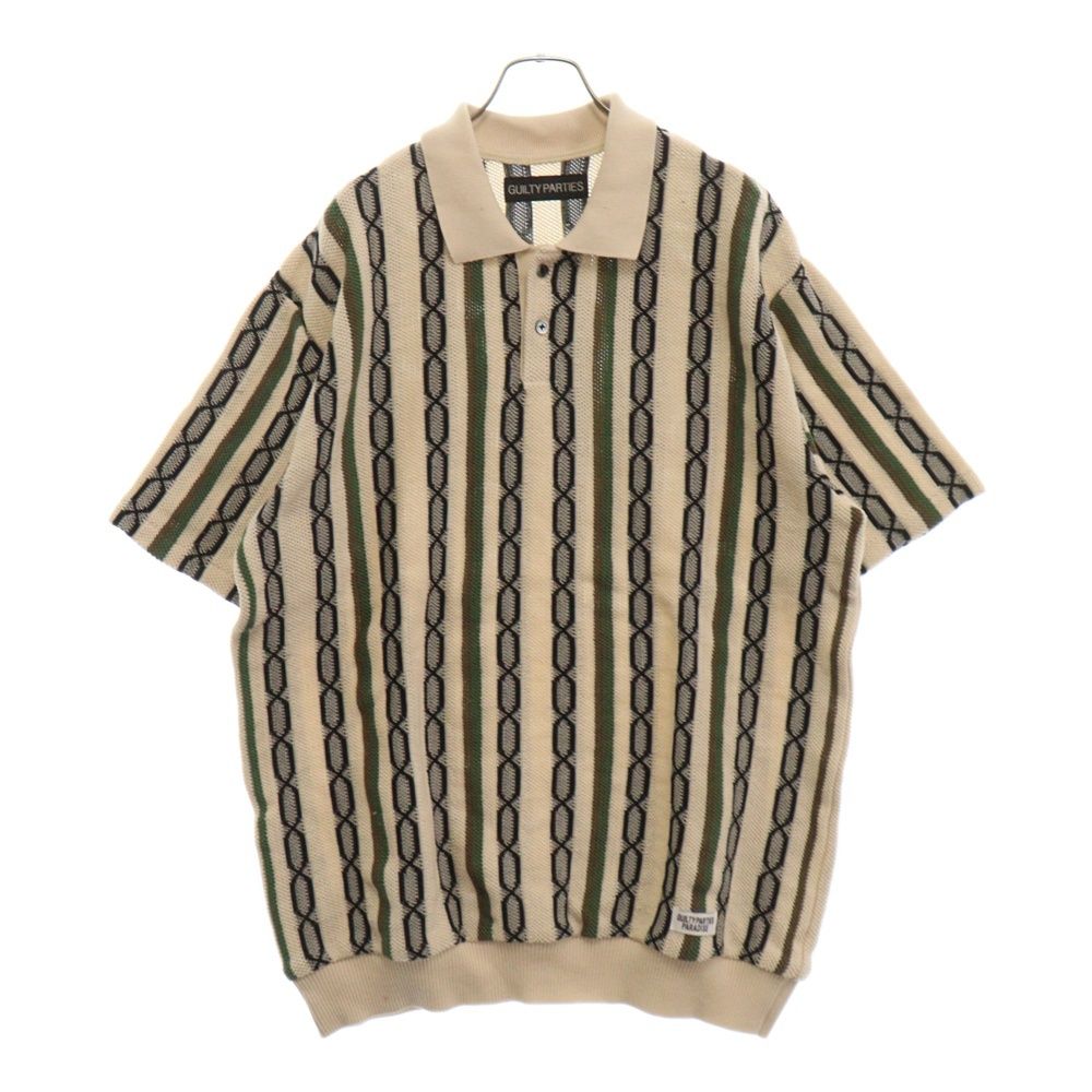WACKO MARIA/SUMMER KNIT POLO SHIRT Python knit jacquard polo shirt