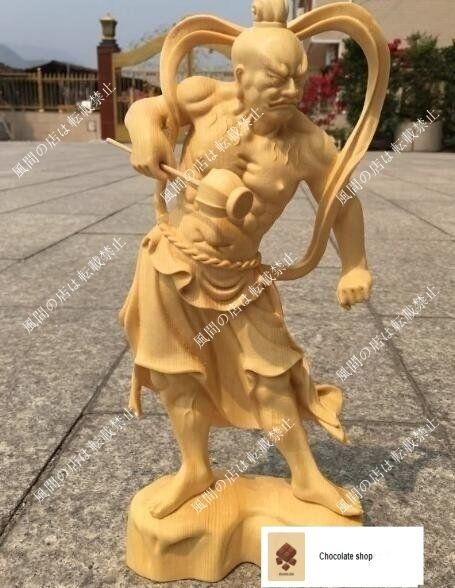 金剛力士像 阿形 吽形 仁王像 上品 檜木 彫刻 災難除去 木彫仏像 2点セット 高さ20cm WWW_SKLAD-KIRPICHA_RU