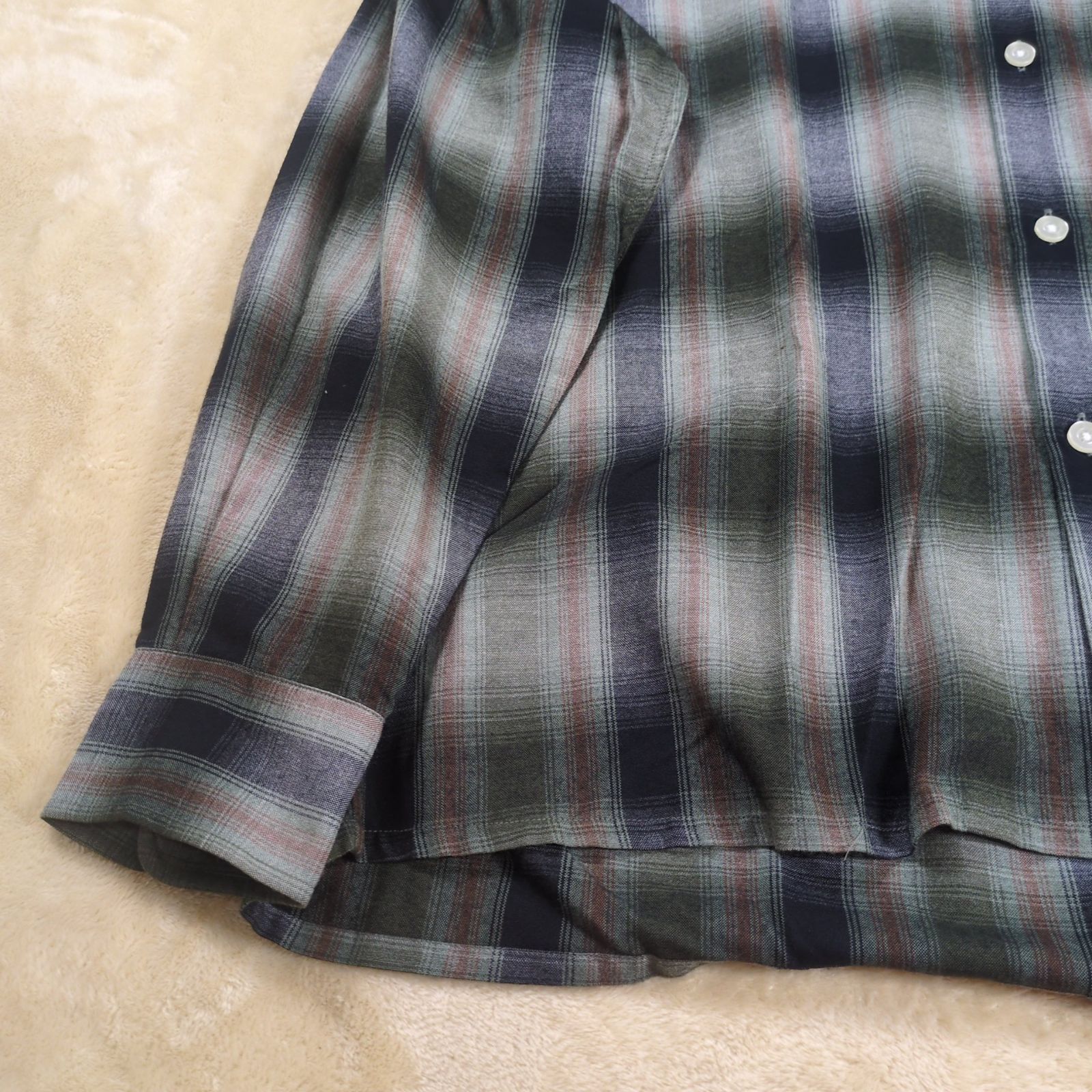 美品】WACKO MARIA 23AW オンブレチェック 開襟シャツ L - メルカリ