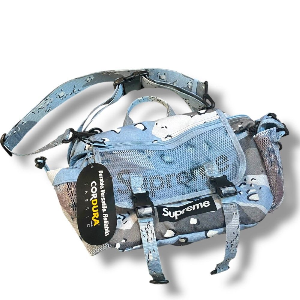 Supreme 20ss waist bag（ブルーチップカモ） SUPREME 20SS Waist Bag Camo Blue - メルカリ