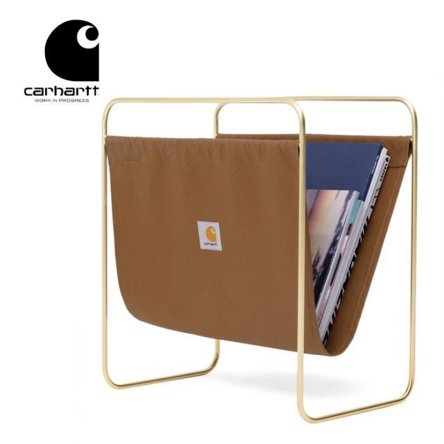 カーハート スタンド carhartt I034759 CANVAS MAGAZINESTAND キャンバス マガジンスタンド マガジンラック おしゃれ 雑誌収納 インテリア 収納家具 キャンバス生地 男前インテリア 雑貨 アイアン 雑誌スタンド 無骨 250