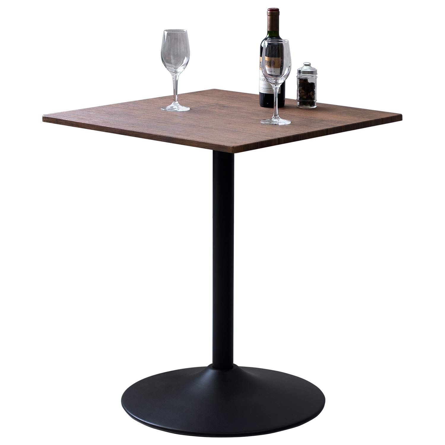 【特価セール】ブラウン 幅60 インダストリアル 角型 正方形 LT-4919BR 【木目調天板×スチール脚】 食卓 ダイニング カフェテーブル ダイニングテーブル 萩原(Hagihara)