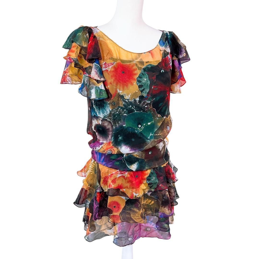 キャサリンマランドリーノ 100%フリルワンピース 0 ティアード