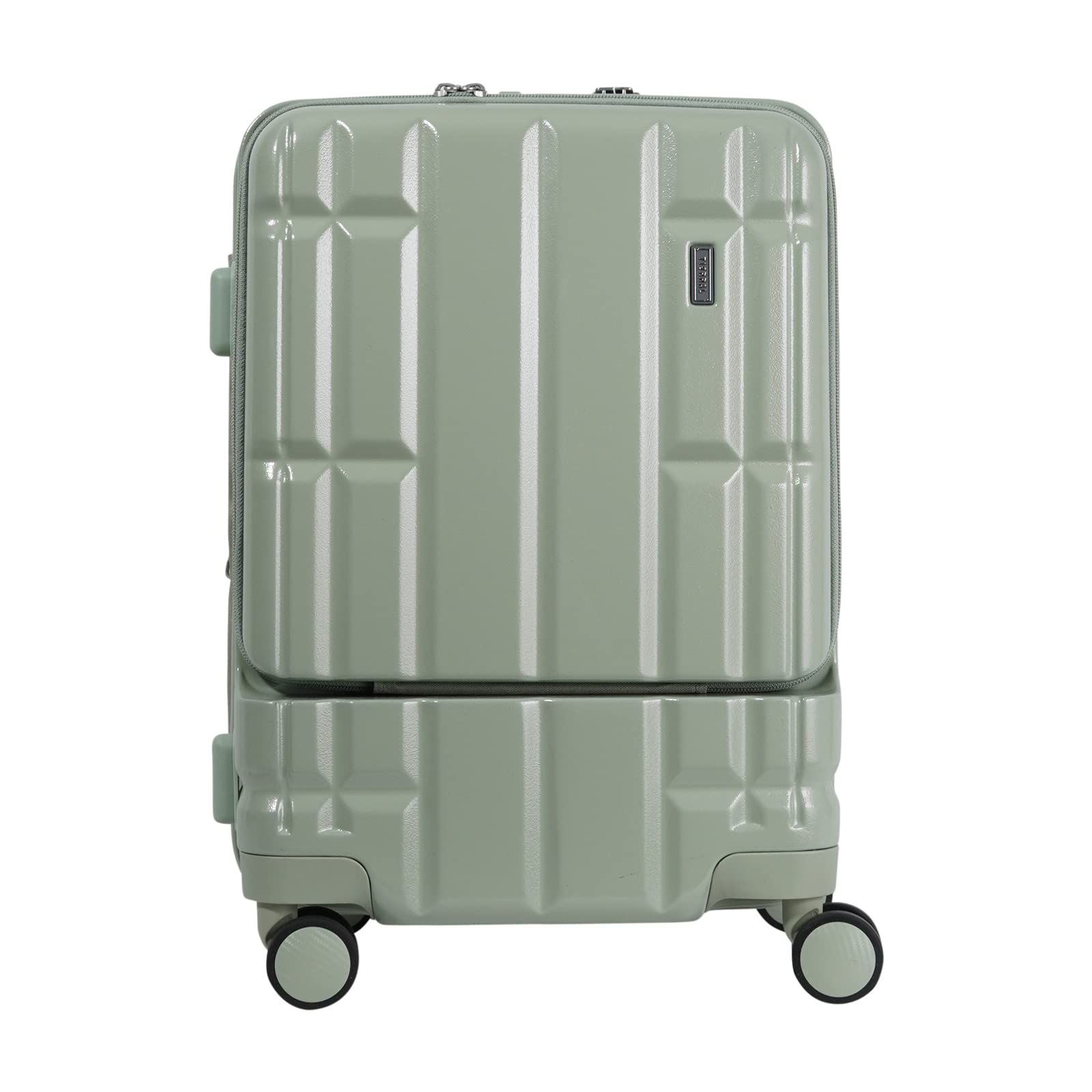 TIERRAL TORERU フロントオープン S 機内持込 36L 3.6kg キャスター交換 TSA スーツケース グリーン