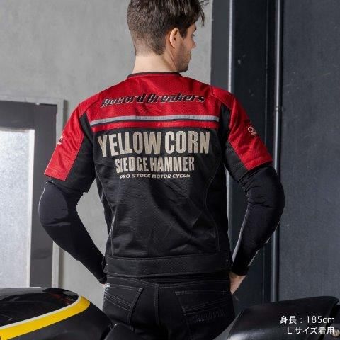 ☆ イエローコーン プロテクティブメッシュTシャツ YMT-007 Lサイズ ☆ YeLLOW CORN（イエローコーン） プロテクティブメッシュTシャツ メンズ